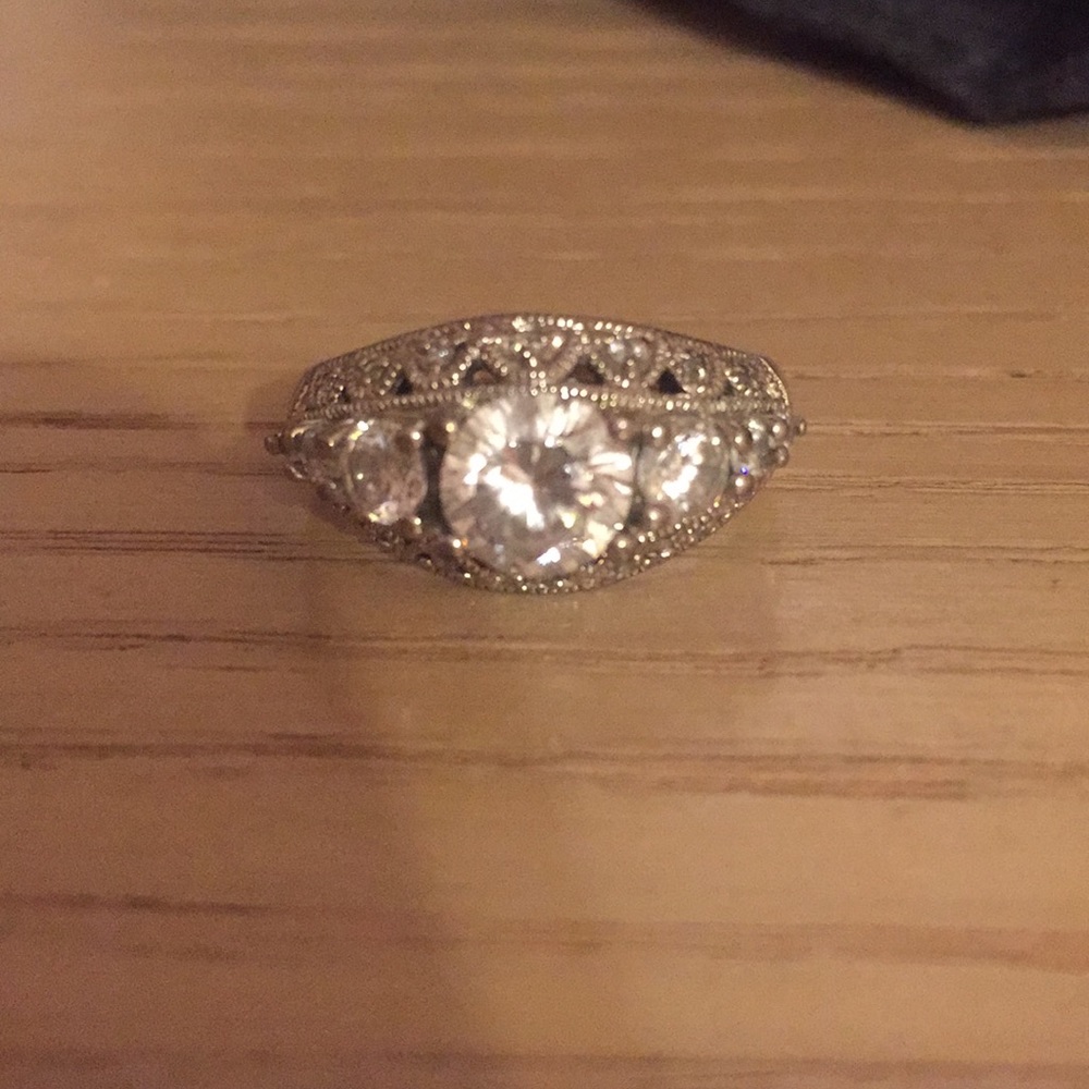 A ring with fake diamonds